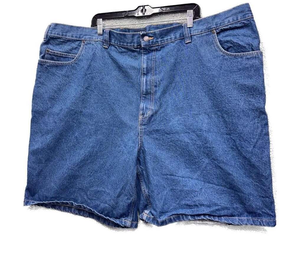 Harbor Bay Men's Big & Tall Relaxed Fit Denim Jorts Size 52